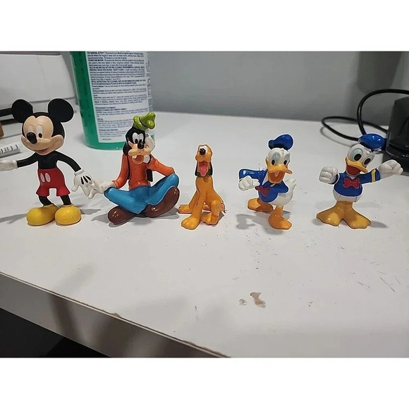 Disney Other - Disney Mickey Mouse 5 Figures Cake Toppers Mickey Pluto Donald Goofy